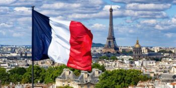 France Flag and Eiffel Tour